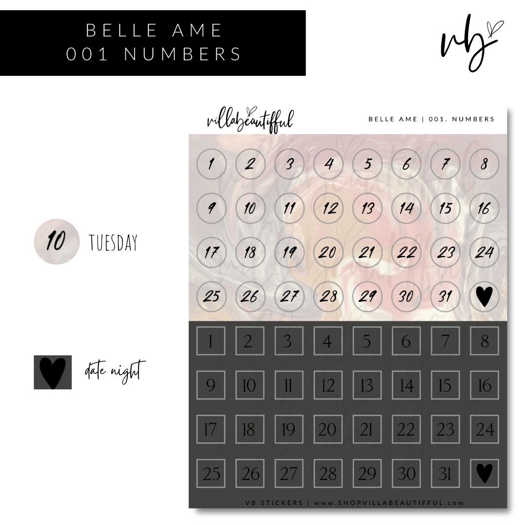 Sticker Sheet | Kit Belle Ame 01