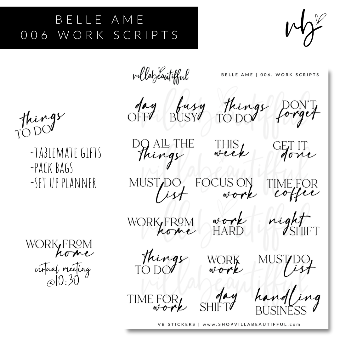 Sticker Sheet | Kit Belle Ame 06