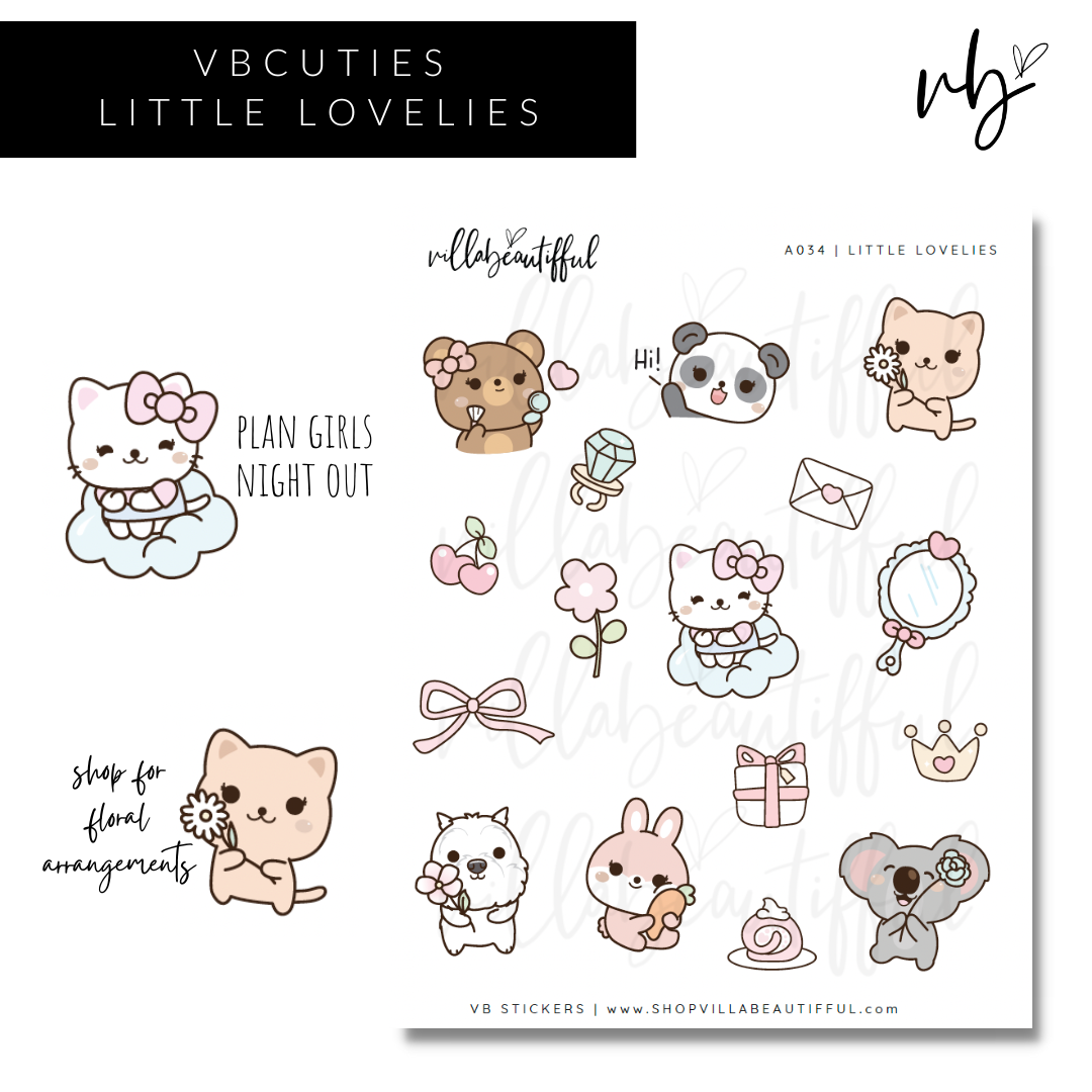 Sticker Sheet | A034 Little Lovelies