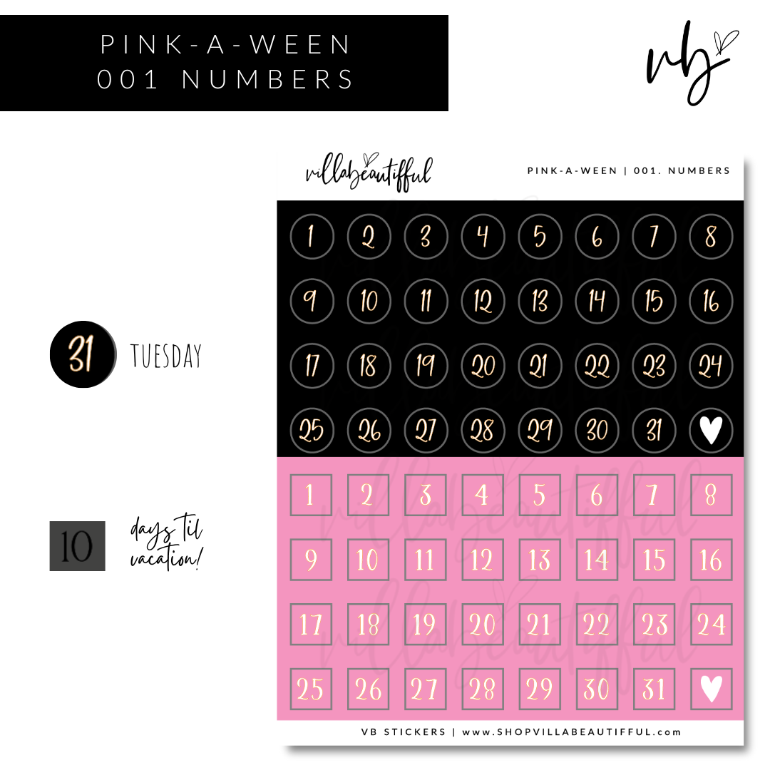 Sticker Sheet | Kit Pink-a-Ween 01