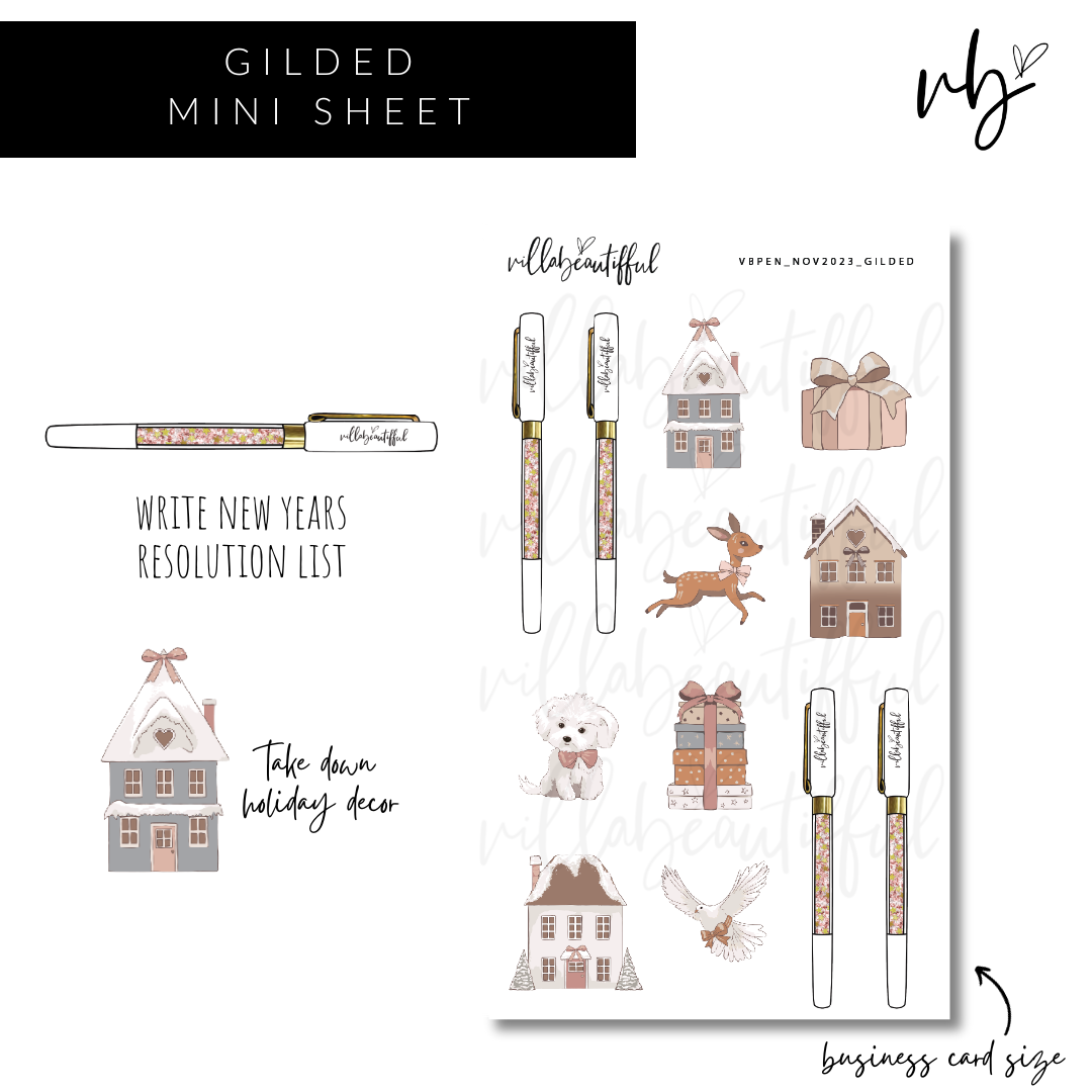 Sticker Sheet | VBPens Mini Gilded