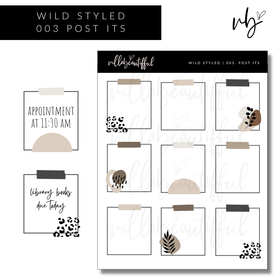 Sticker Sheet | Kit Wild Styled 03