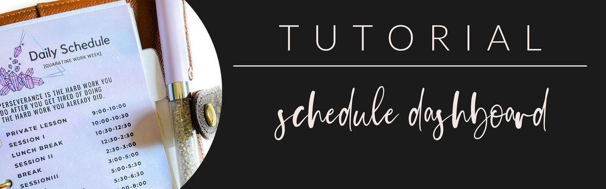 VB Tutorial: Schedule Dashboard