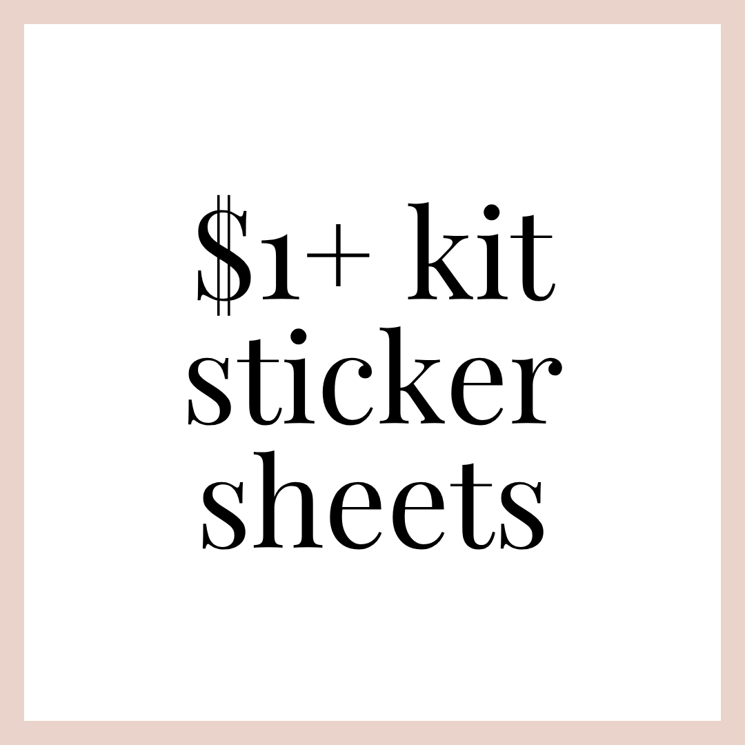 $1+ KIT STICKER SHEETS