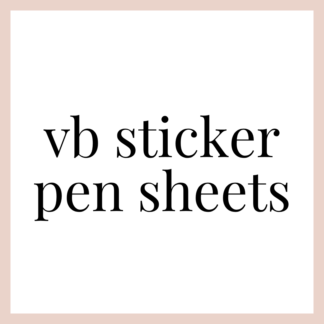 VB STICKER | PEN SHEETS