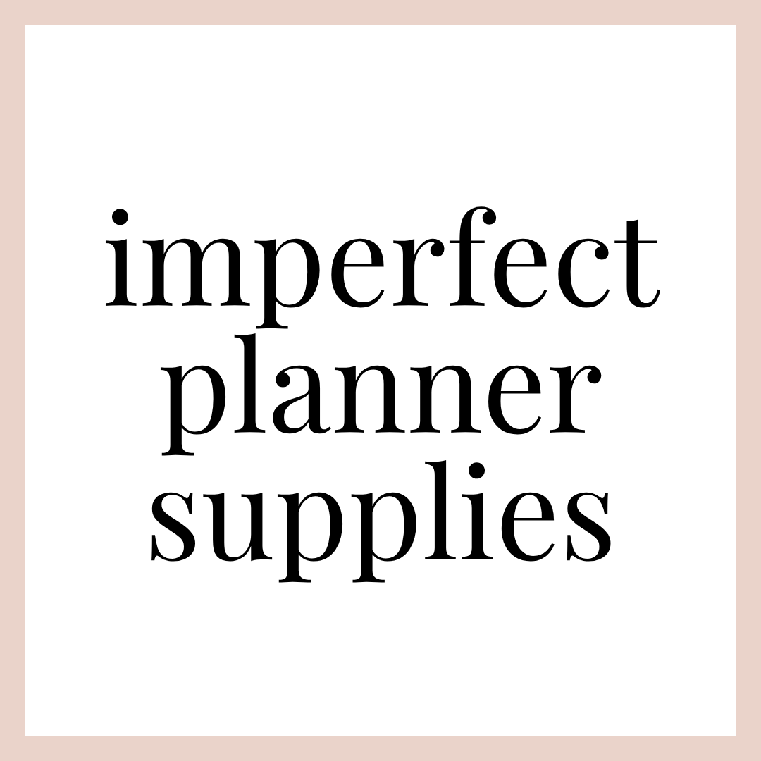 IMPERFECT PLANNER SUPPLIES