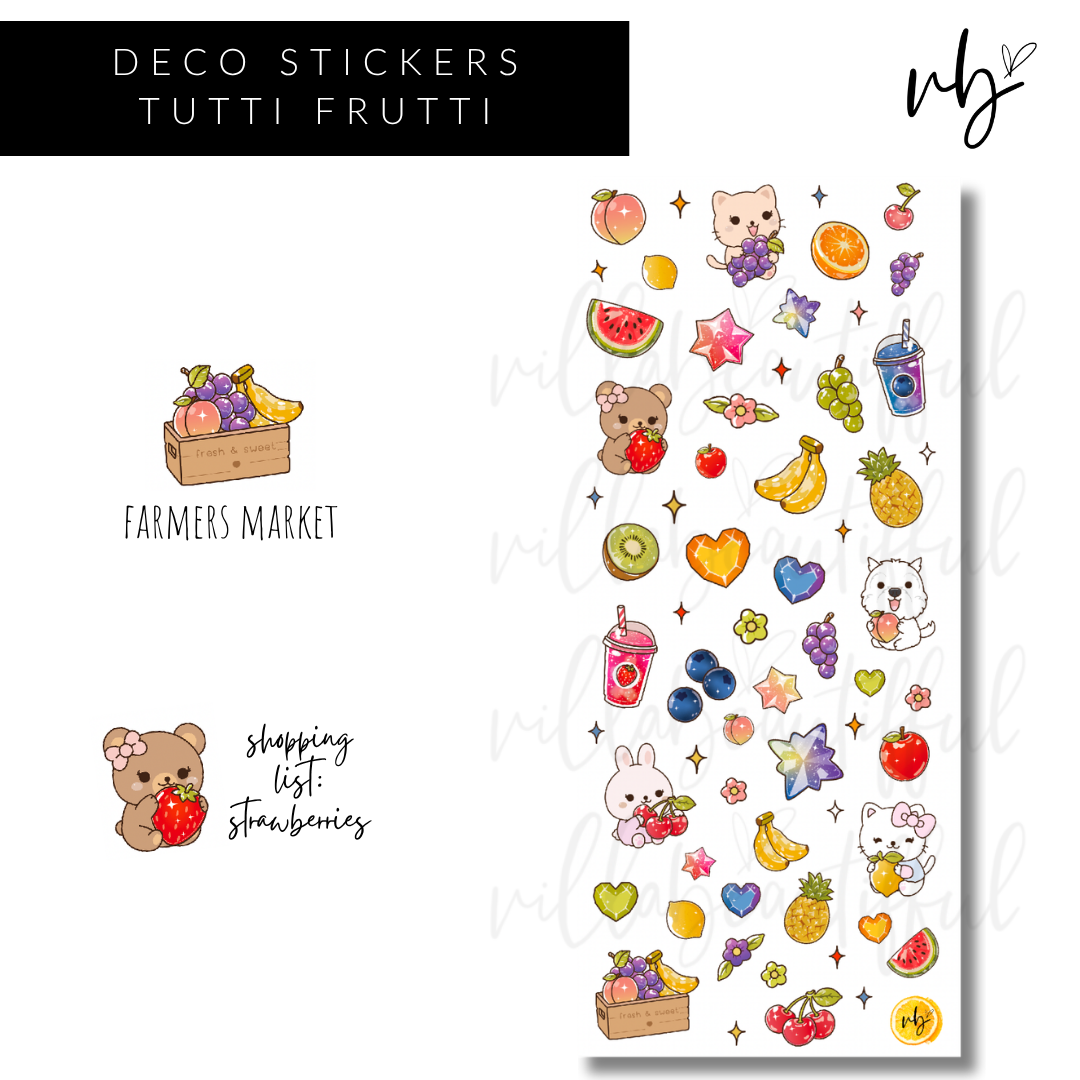 Sticker Sheet | D017 Tutti Frutti