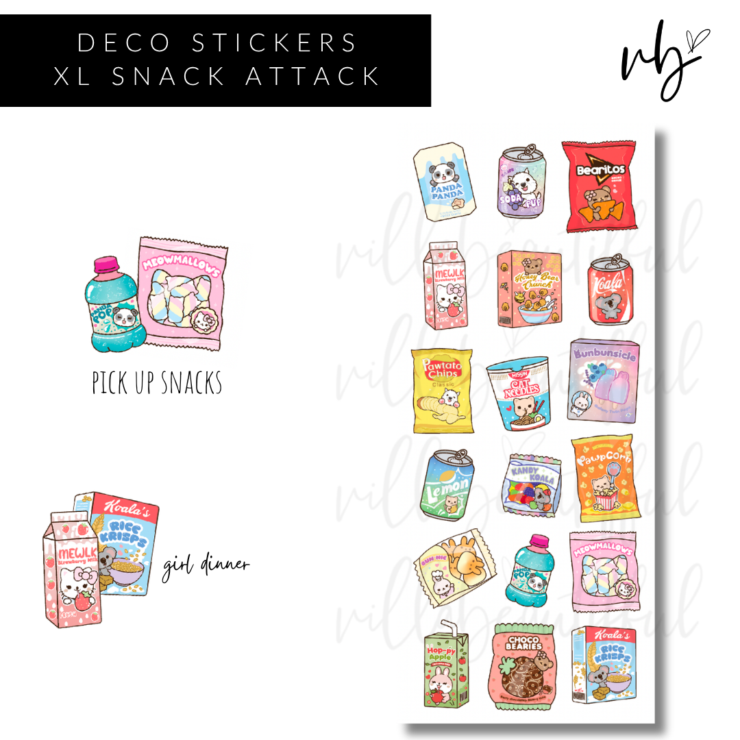 Sticker Sheet | D019 XL Snack Attack