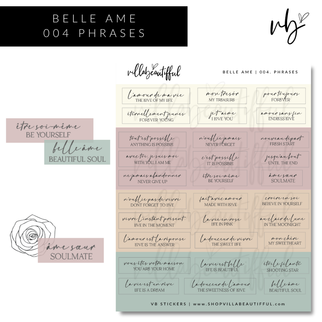 Sticker Sheet | Kit Belle Ame 04 – villabeauTIFFul