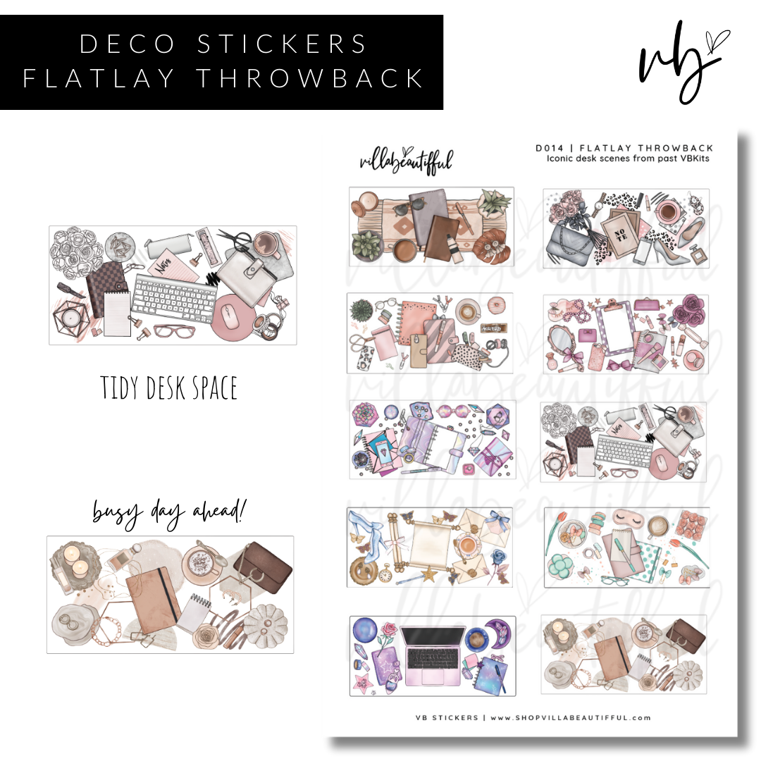 Sticker Sheet | D014 Flatlay Throwback