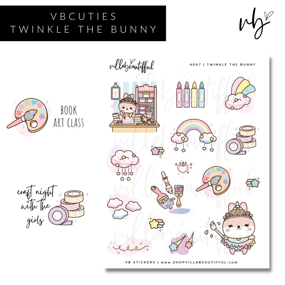 Sticker Sheet | A047 Twinkle The Bunny