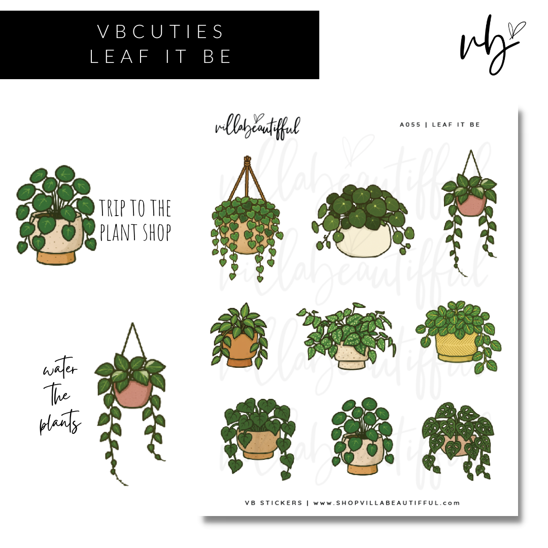 Sticker Sheet | A055 Leaf It Be
