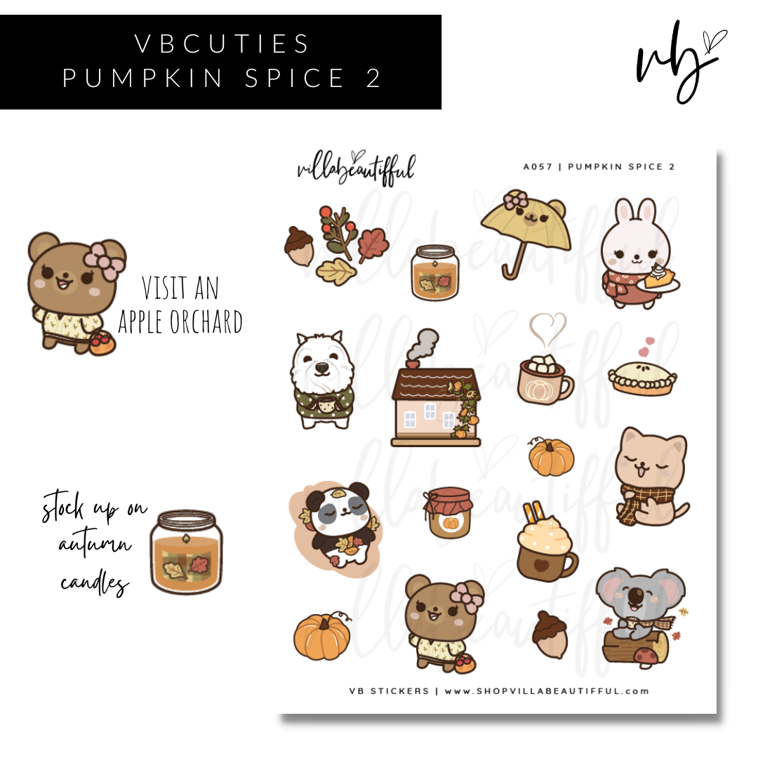 Sticker Sheet | A057 Pumpkin Spice 2