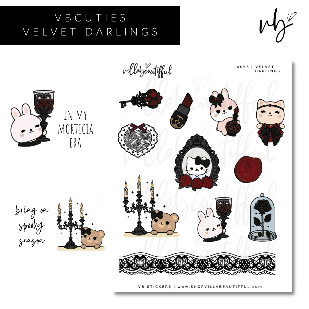 Sticker Sheet | A059 Velvet Darlings