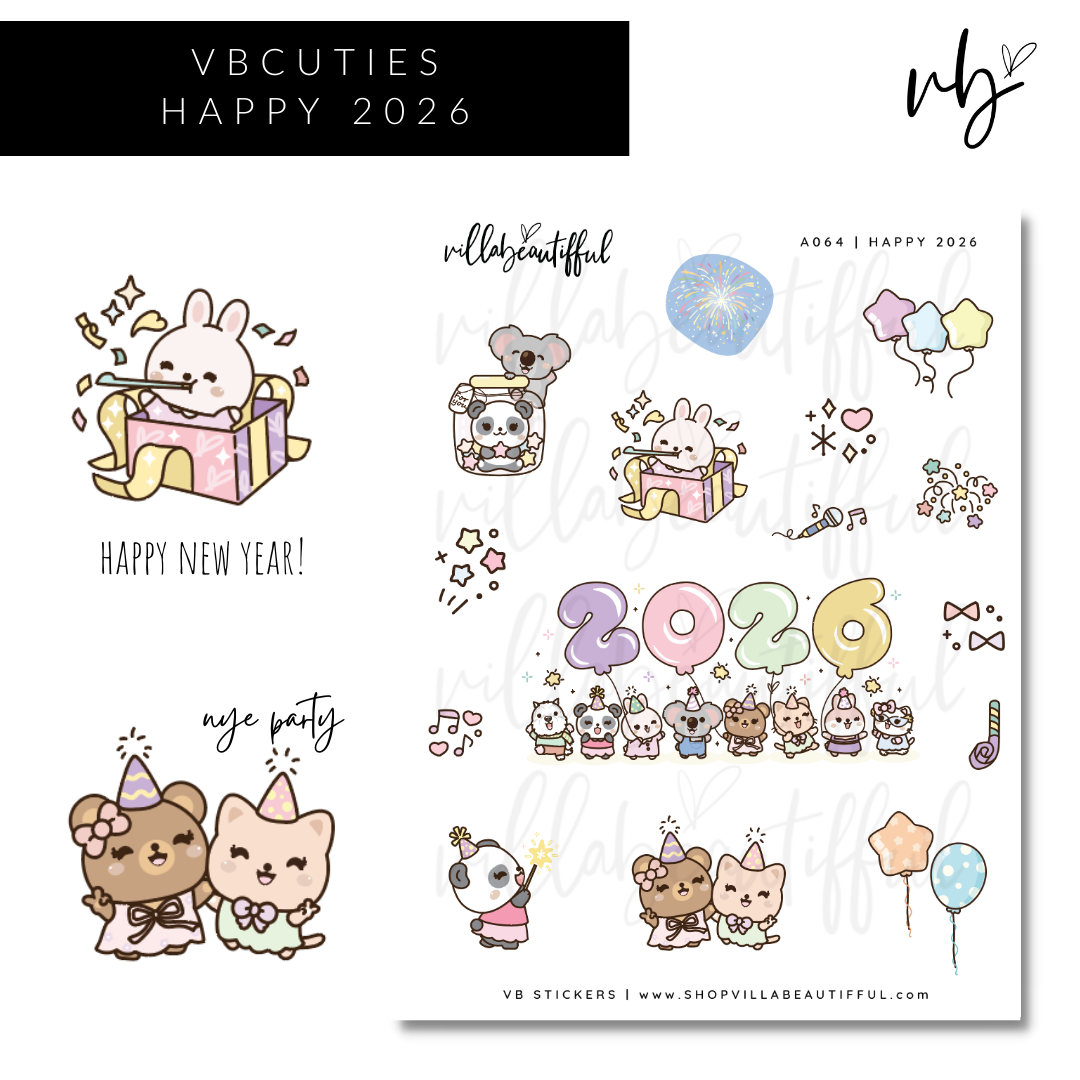 Sticker Sheet | A064 Happy 2026