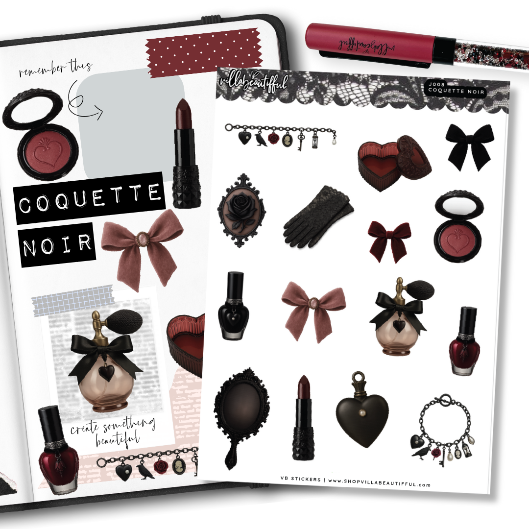 Sticker Sheet | J08 Coquette Noir