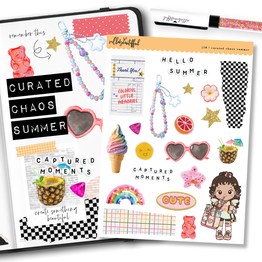 Sticker Sheet | J18 Curated Chaos Summer