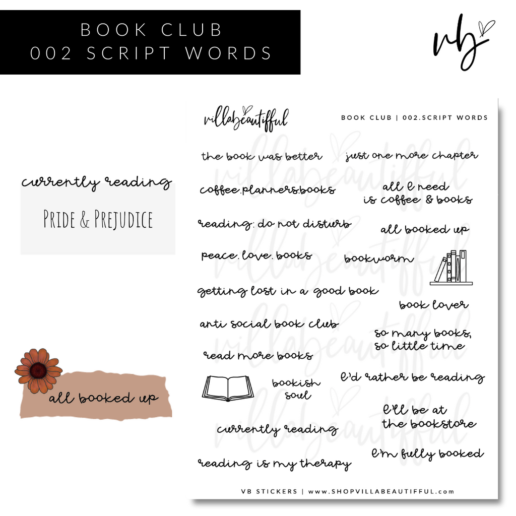 Sticker Sheet | Kit Book Club 02 – villabeauTIFFul