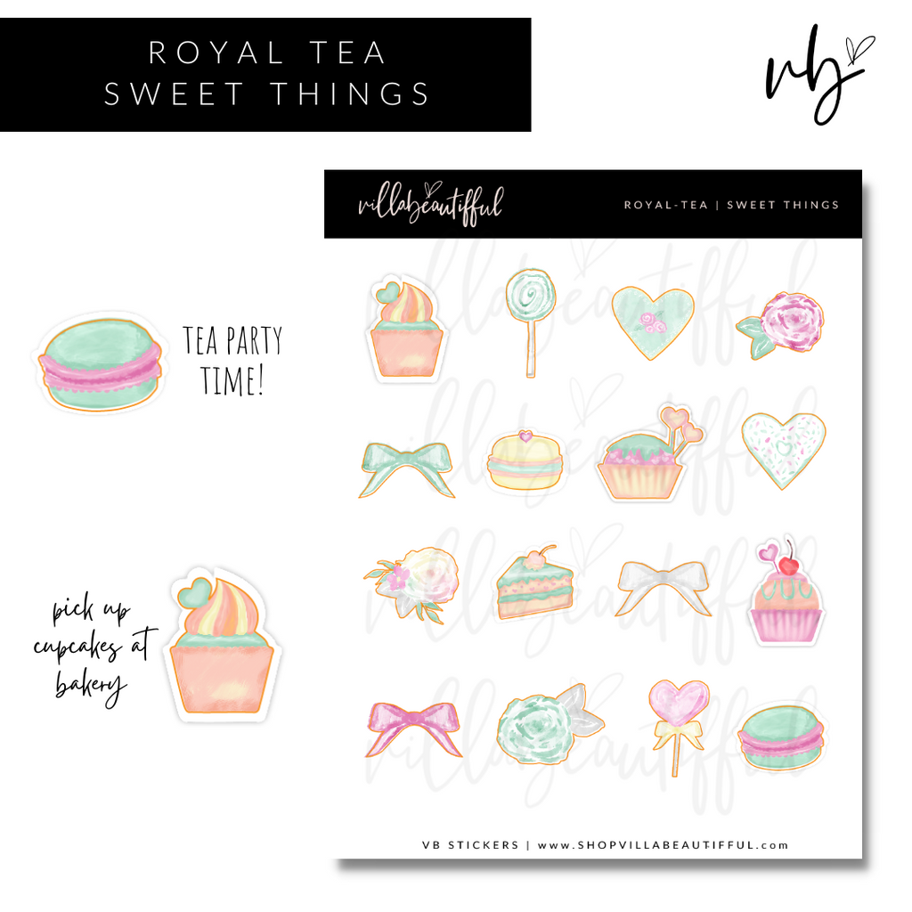 Sticker Sheet | Royal Tea Sweet Things – villabeauTIFFul