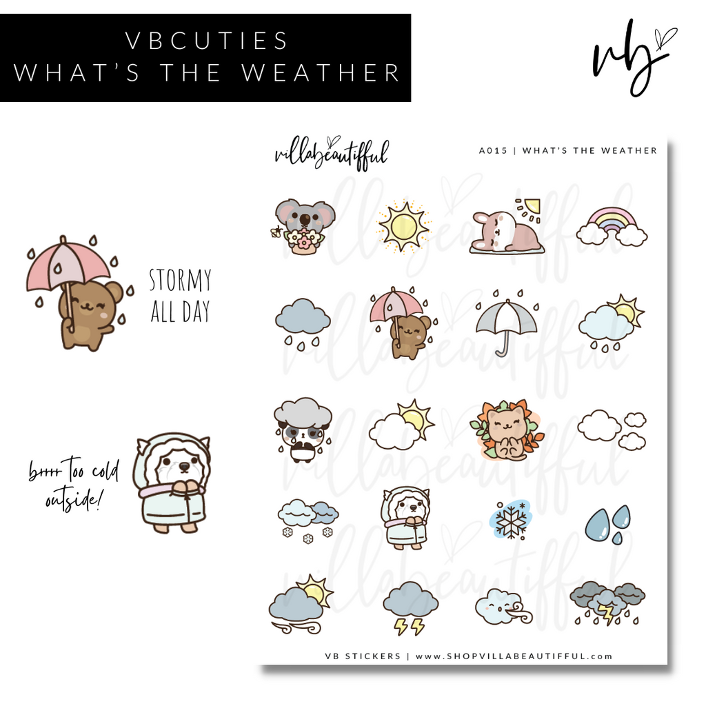 Sticker Sheet | A015 What's The Weather – villabeauTIFFul