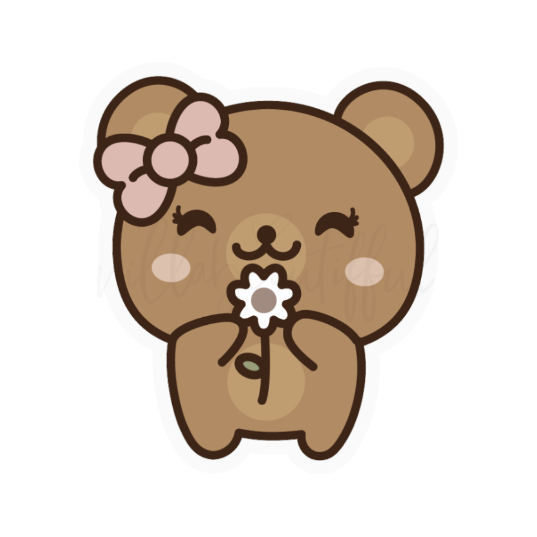 Sticker Vinyl | Berry Bear With Flower