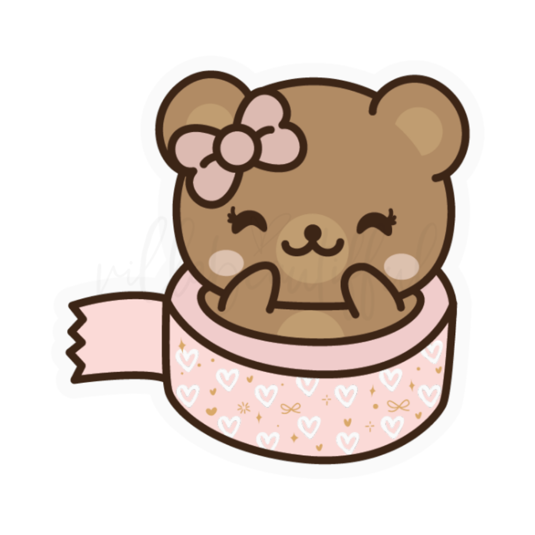 Sticker Vinyl | Berry Bear Washi Tape