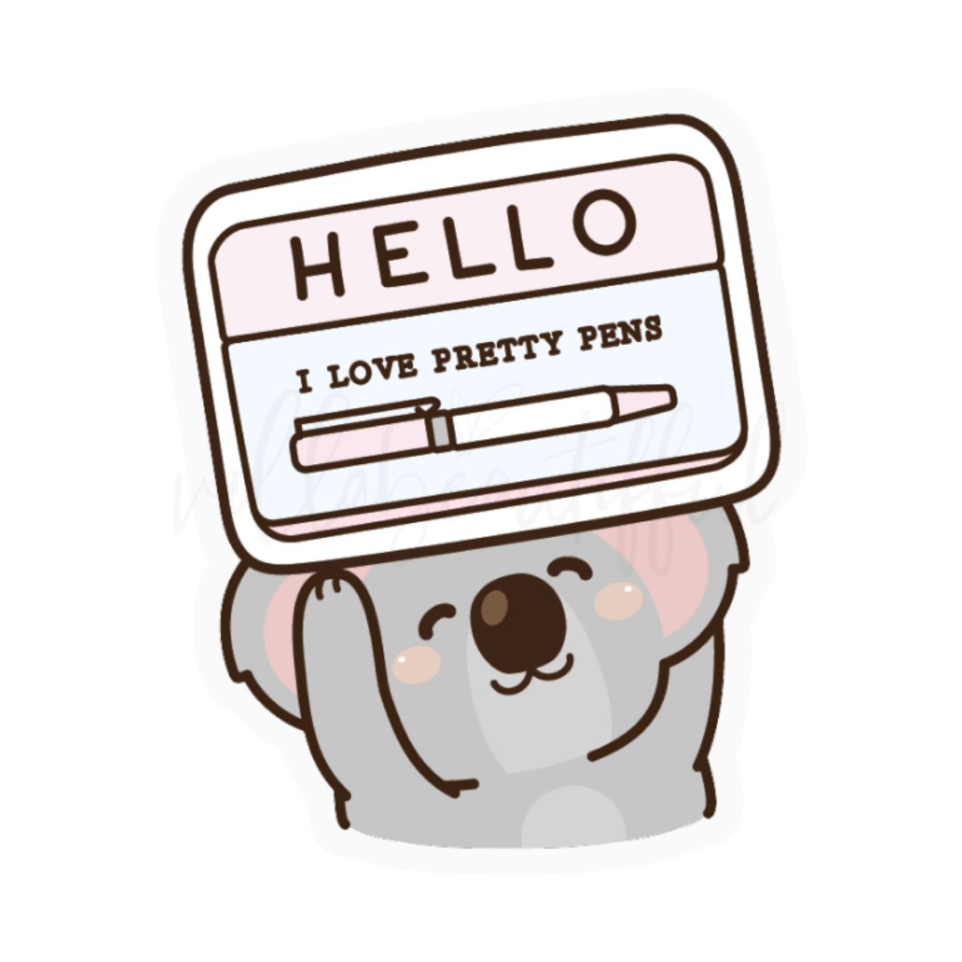 Sticker Vinyl | KiKi Koala I Love Pretty Pens