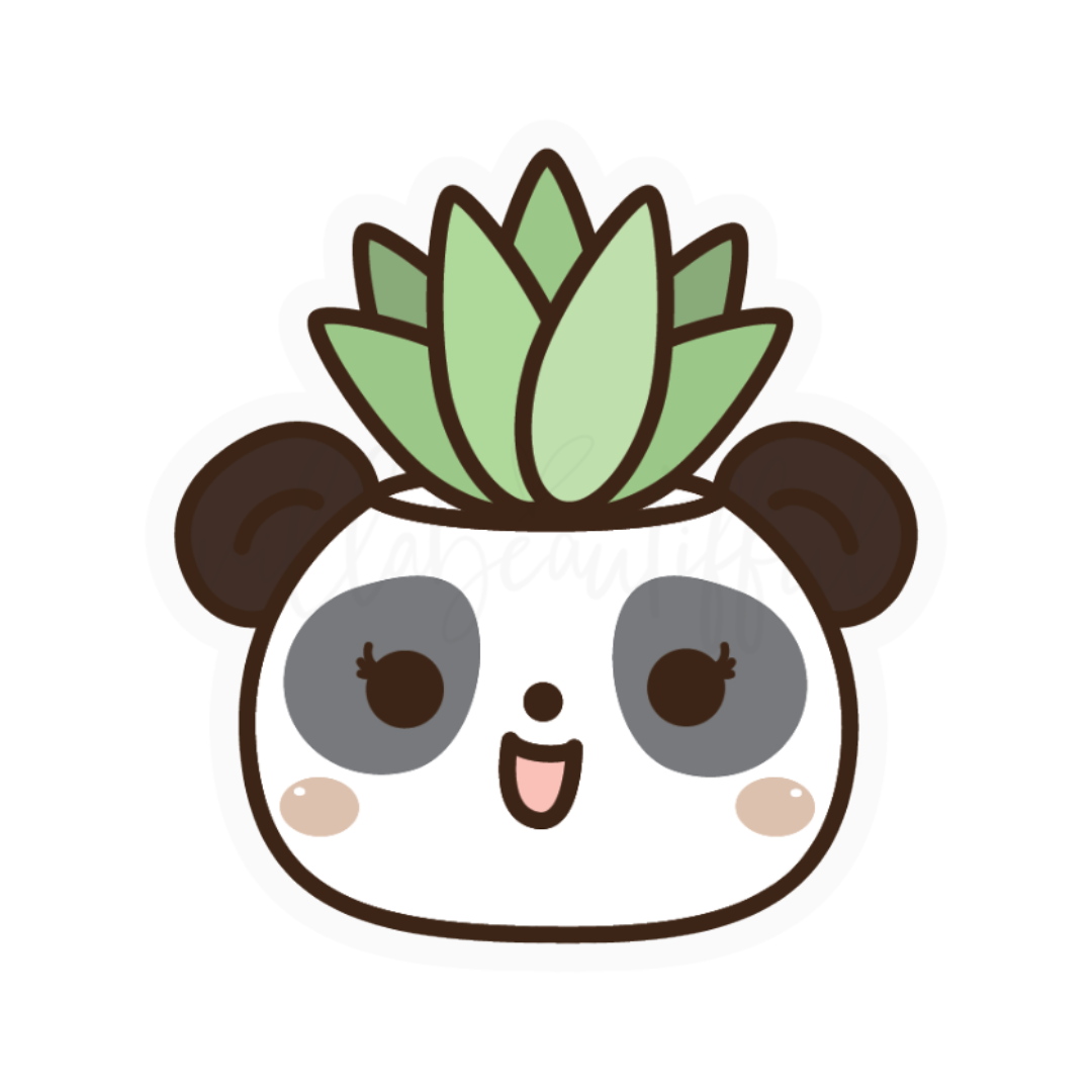 Sticker Vinyl | Panda Succulent