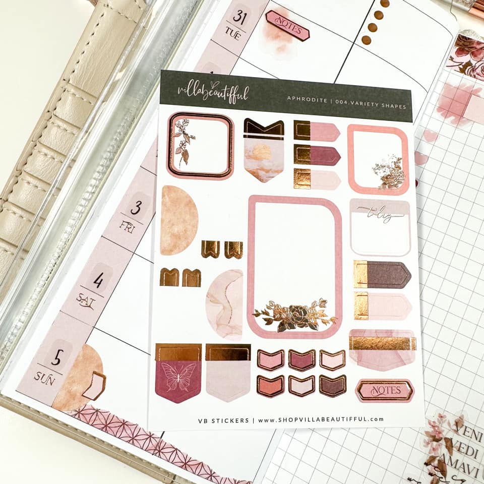 Sticker Sheet | Aphrodite 04 Variety Shapes