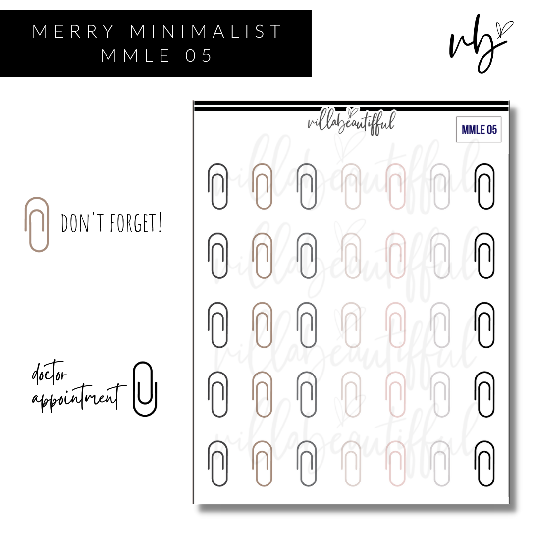 Sticker Sheet | Merry Minimalist 05 MMLE