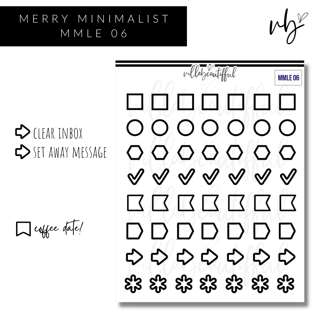Sticker Sheet | Merry Minimalist 06 MMLE