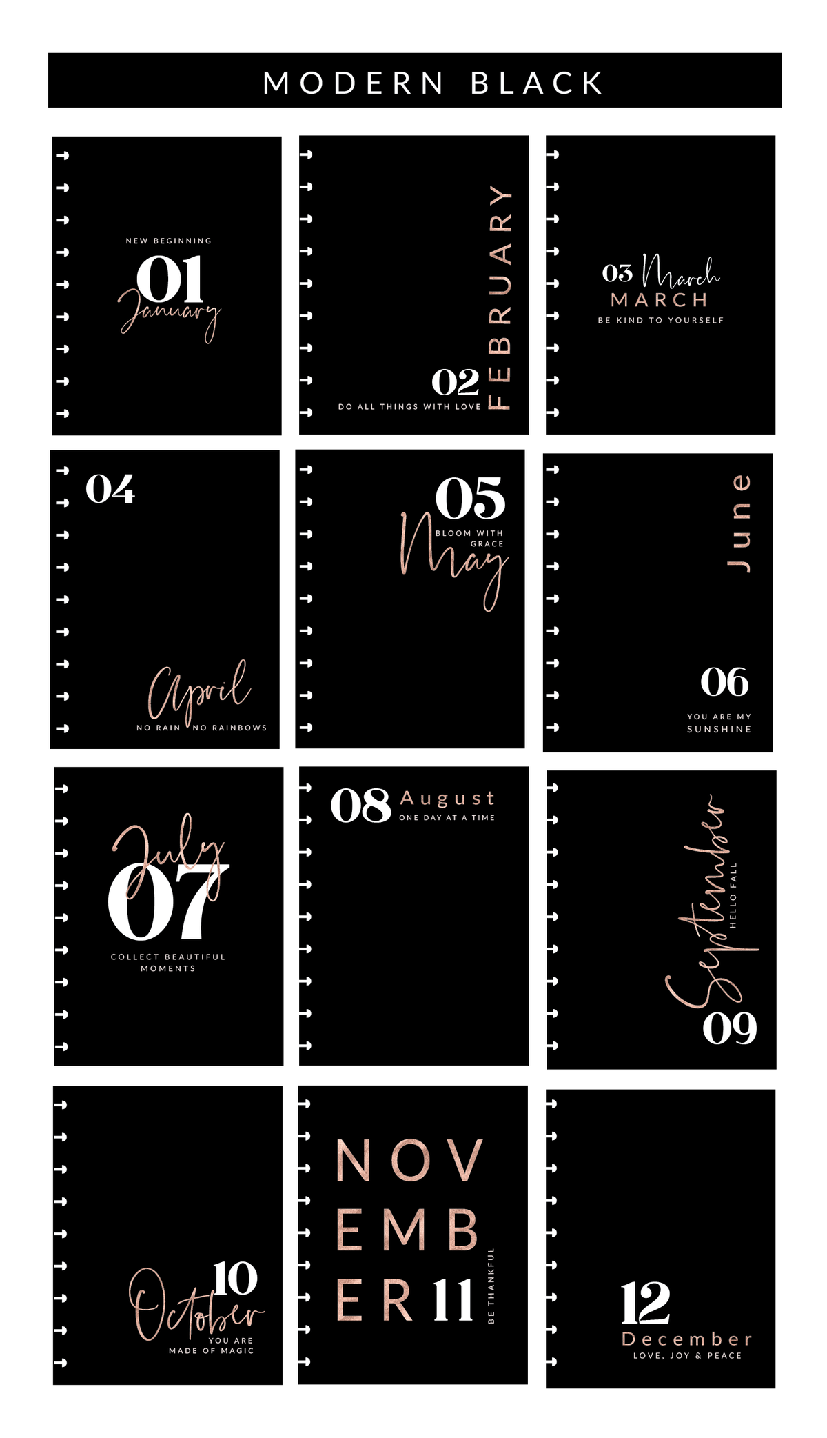VBPlanner Dashboard Set | Modern Black