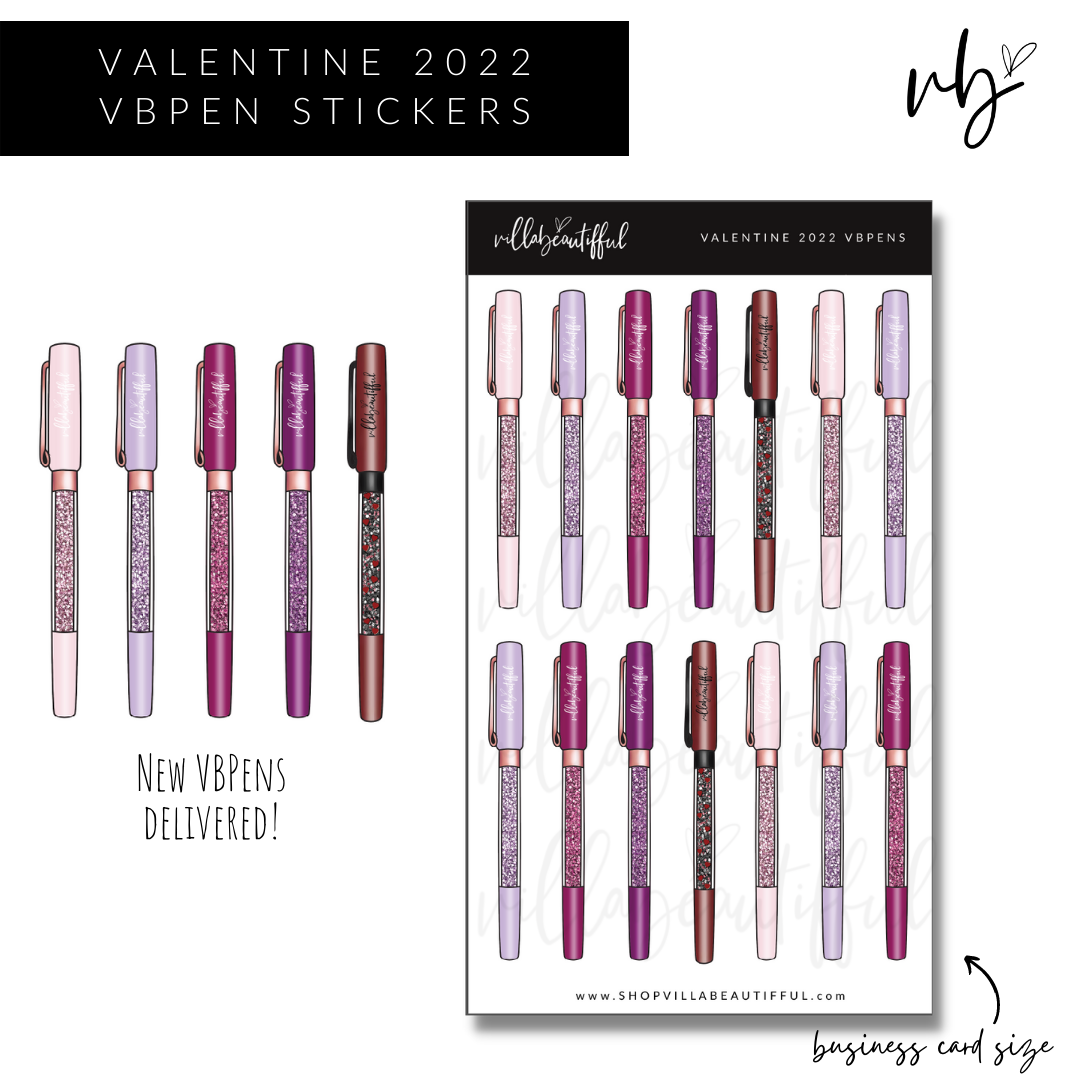 Sticker Sheet | VBPens Mini 2022 Valentine