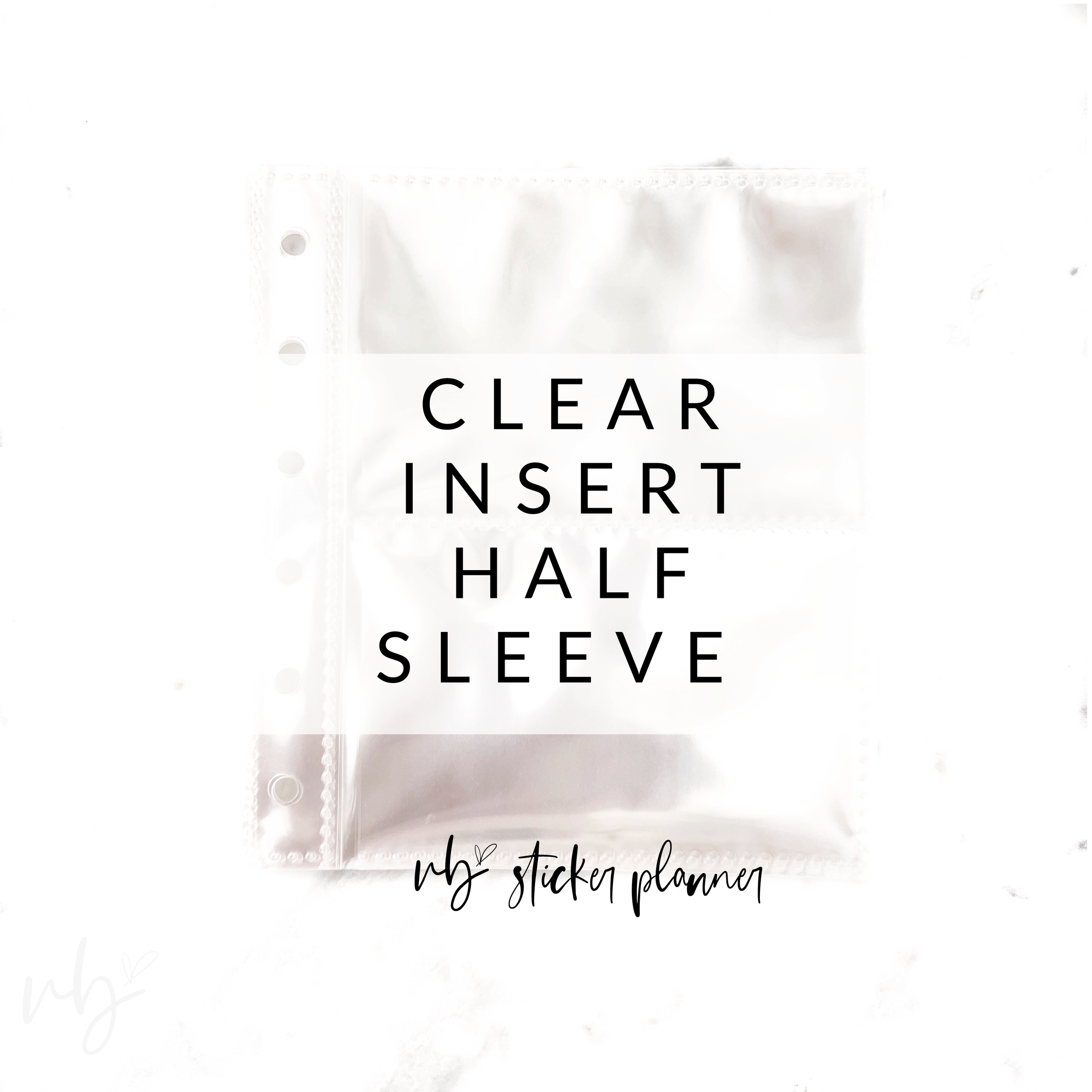 VB Sticker Planner | Clear Plastic Half Sleeves β villabeauTIFFul